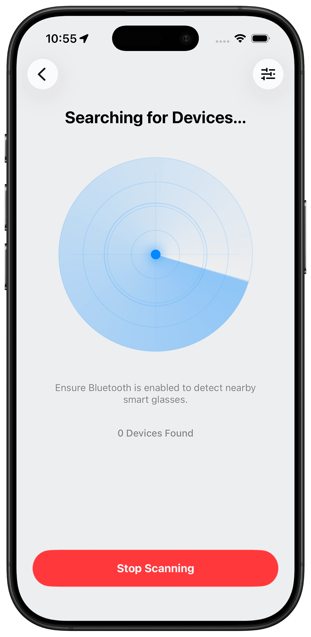 Near App Radar Interface