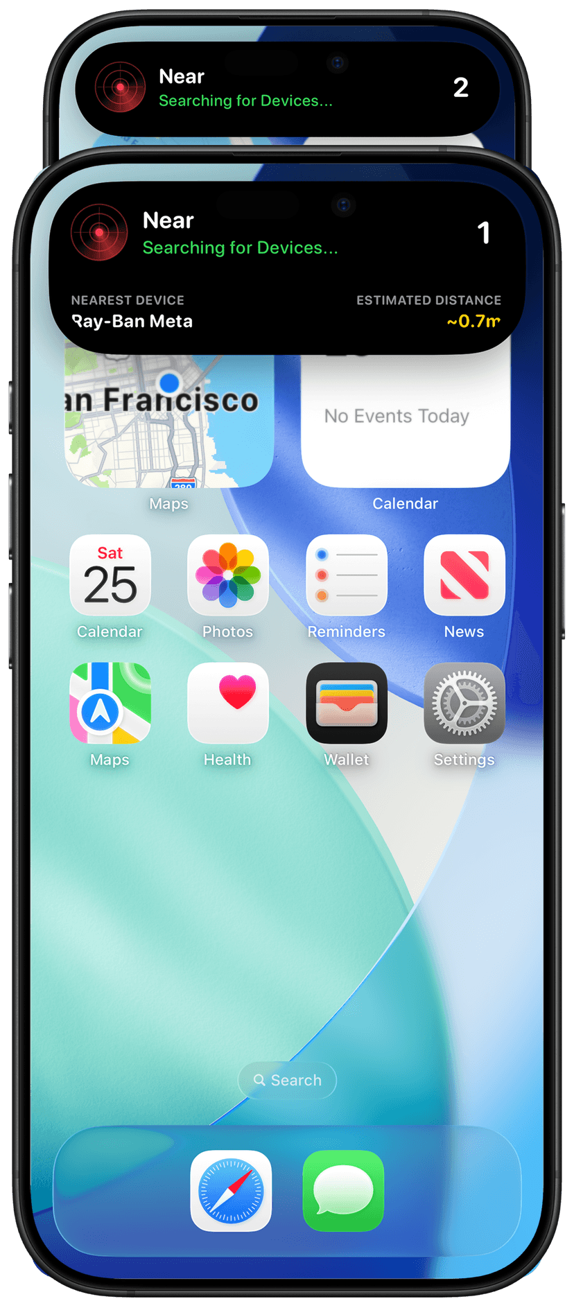 Near Glasses App Interface